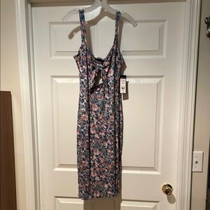 BCBG Paris Floral Blue and Pink Dress